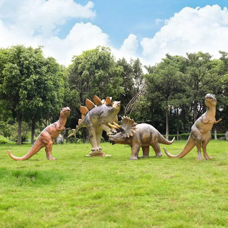 

FRP simulation dinosaur sculpture campus garden landscaping Tyrannosaurus rex large ornament