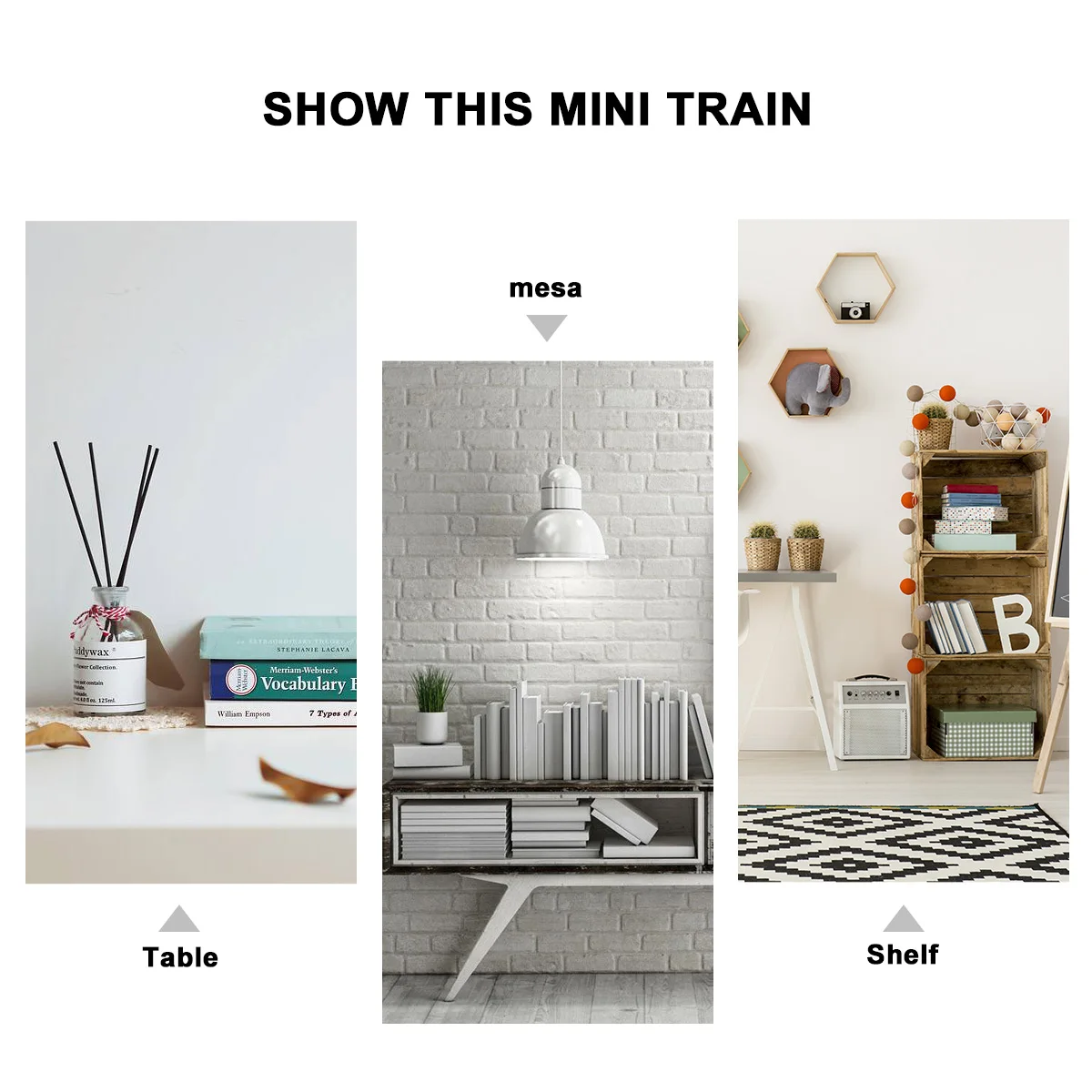 

Wooden Small Train Ornaments Decor Home Desktop Decoration Mini Trains for Kids Figurine Toys