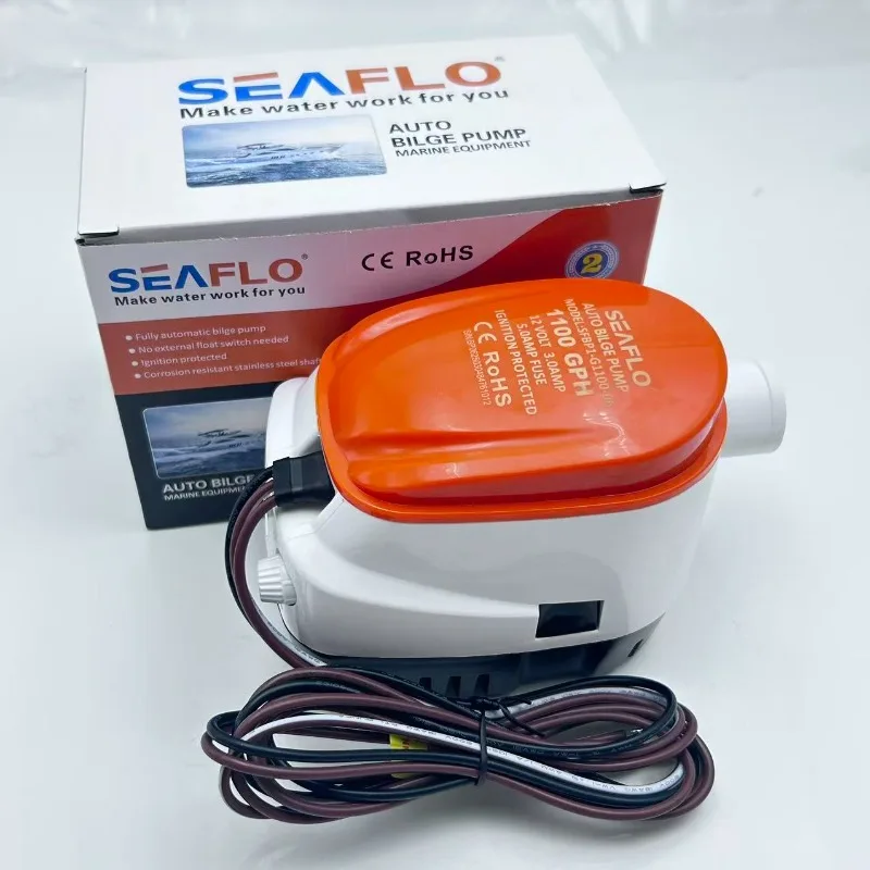 

Автоматический трюмный насос 12 В постоянного тока, погружной морской лодочный насос для яхты на колесах - автоматический водяной насос