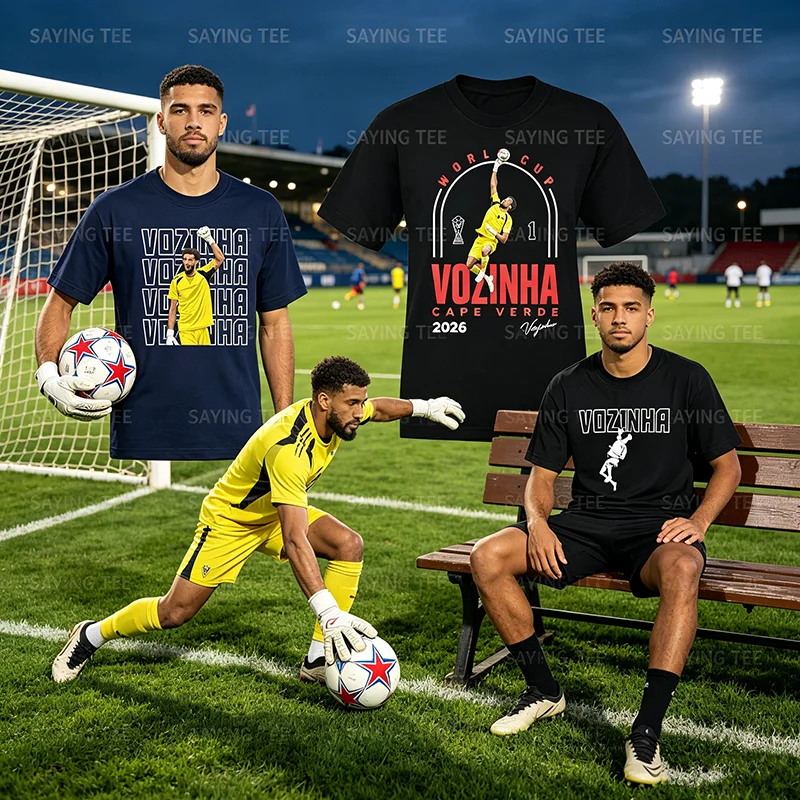 Vozinha 1 Kap Verde Gedenkgeschenk 2026 Fußball-Fans Unisex T-Shirt Y2k Kap Verde Fußball-Torwart Trikot – Detail 4