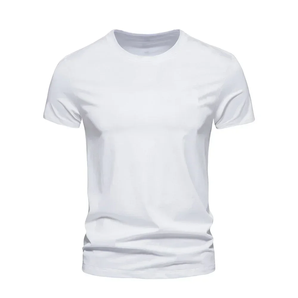 

New Summer Fashion T-Shirt for Men Waffle Short Sleeve Casual Tops Tee Shirts O-Neck Classic Clothes Solid Color Men's T Shirt