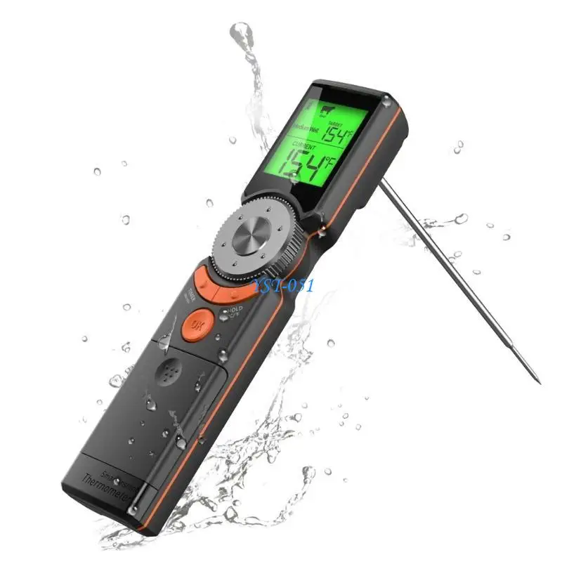 

Digital Kitchen Thermometer For Meat Cooking Probe BBQ Electronic Oven Tool Wire Intelligent Barbecue Thermometer AAA Battery