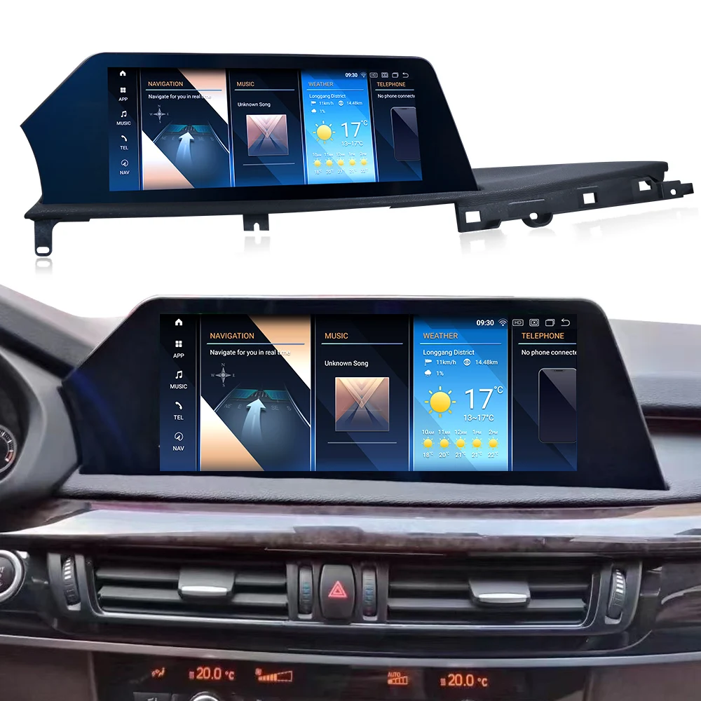 

12,3-дюймовый автомобильный стерео радио с GPS-навигацией для B MW X5 F15 X6 F16 E70 E71, аксессуары с Bluetooth DSP CarPlay Android Auto