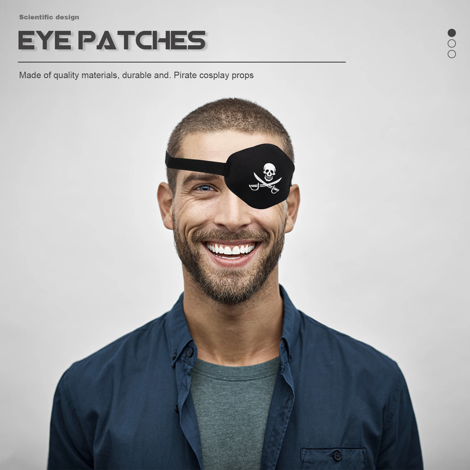 

2 Pcs Single Eye Mask Toys Costumes Decorative Props Aldult Kids Pirate Sponge for Men Eyepatch Cosplay Child Soft