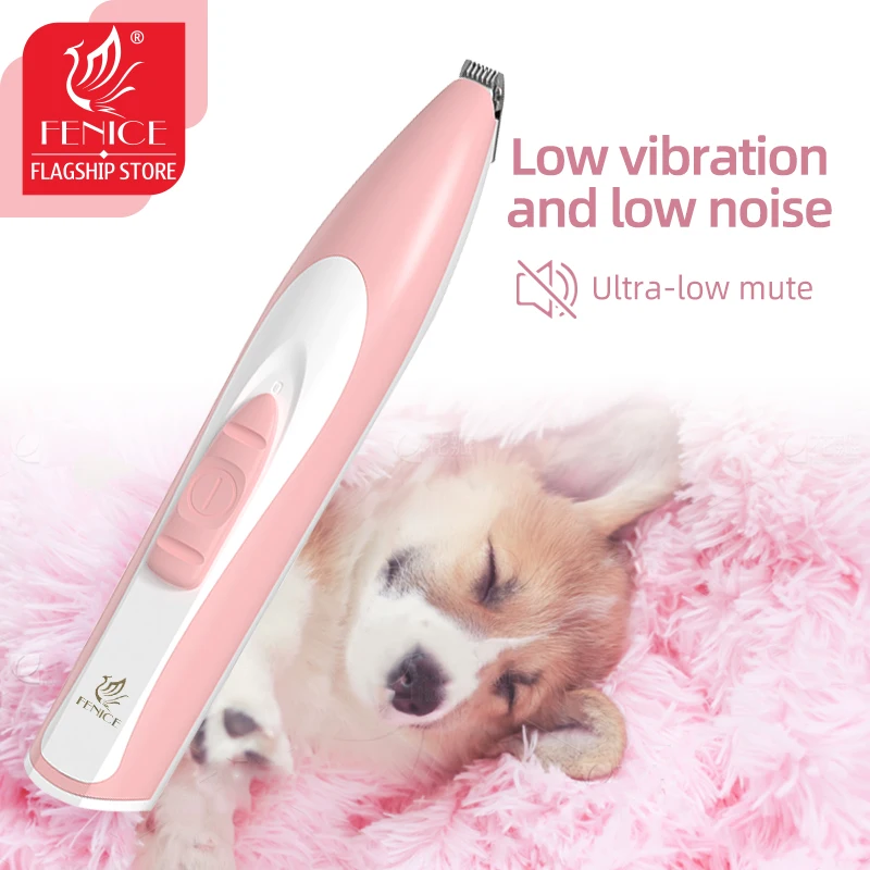 Fenice Dog Clippers Professional Pet Foot Hair Trimmer Dog Grooming Hairdresser Shear Butt Ear Eyes Hair Cutter Machine Remover