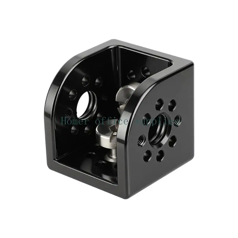 K43B Aluminum Camera Rigs Mounting Adapter with Black Anodized Finish, Right-Angle Connection, Easy Adjustment for DSLR and
