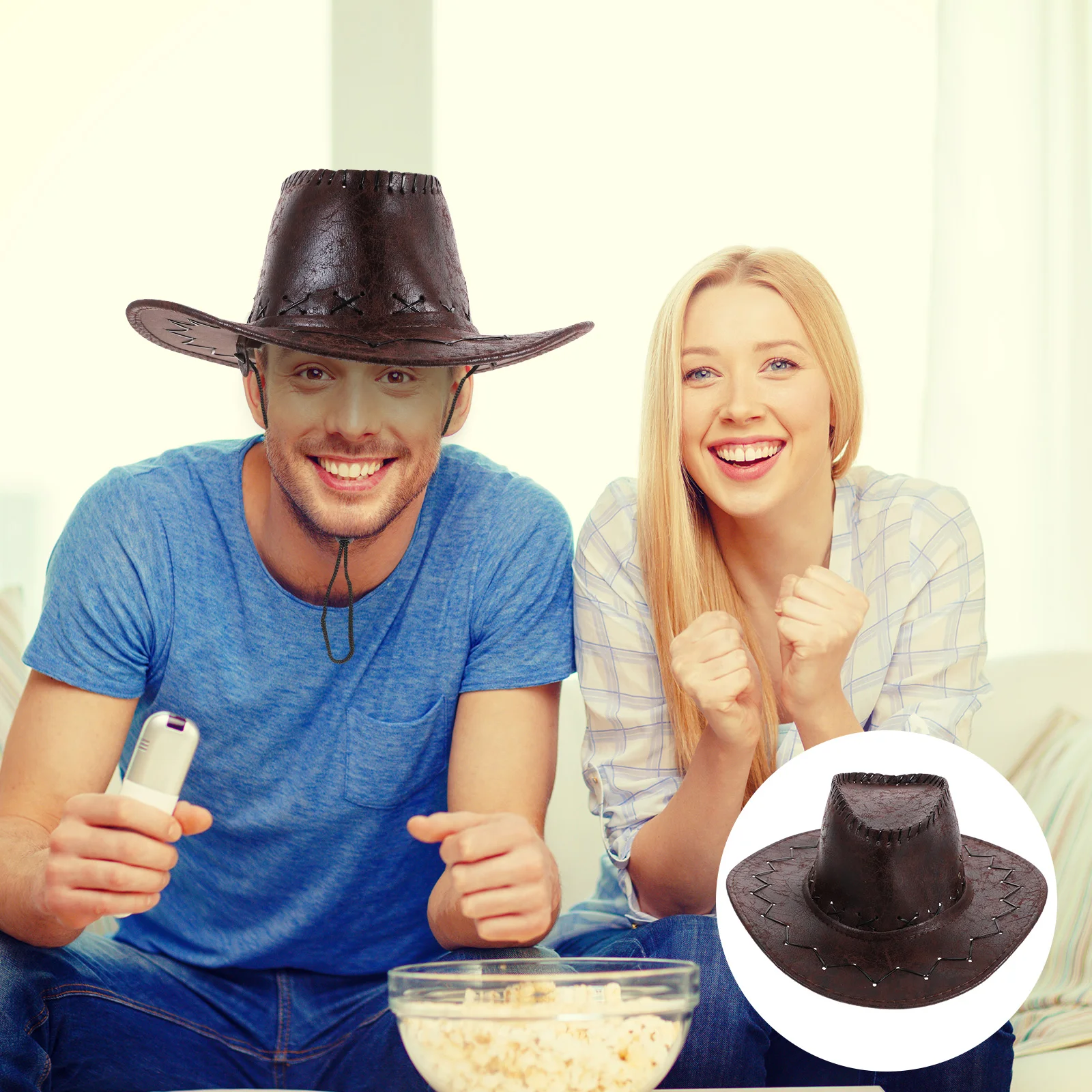 

Cowboy Hat Costume Party Festival Fancy Dress Felt Western Hats Imitation Adjustable