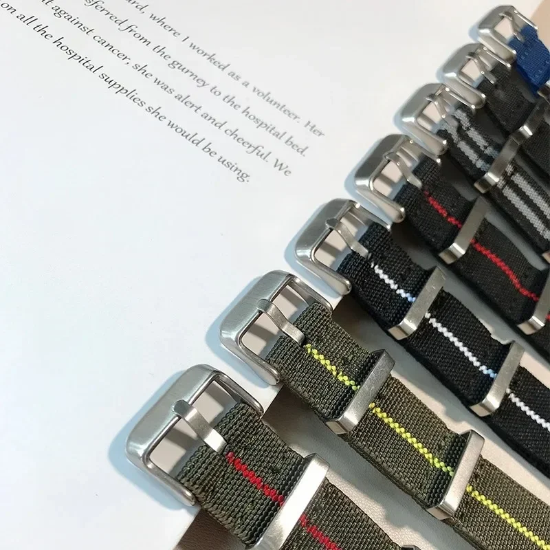 ナイロン弾性ストラップフランス軍パラシュートバッグ時計バンド弾性織時計バンド陸軍軍事時計ブレスレット 18 ミリメートル 20 ミリメートル 22 ミリメートル