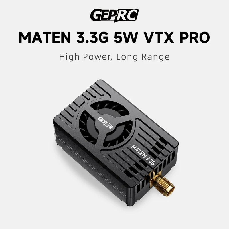 

GEPRC MATEN 3.3G 5W VTX PRO 48CH 2-8S LiPo for FPV Long Range