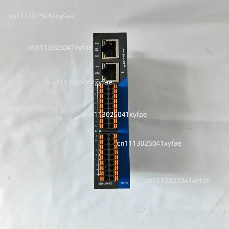 EtherCAT Remote IO Data Acquisition Control Bus Module Industrial Grade EDS-32A-D2 Digital 16I 16O NPN DC24V 2 Ethernet Port
