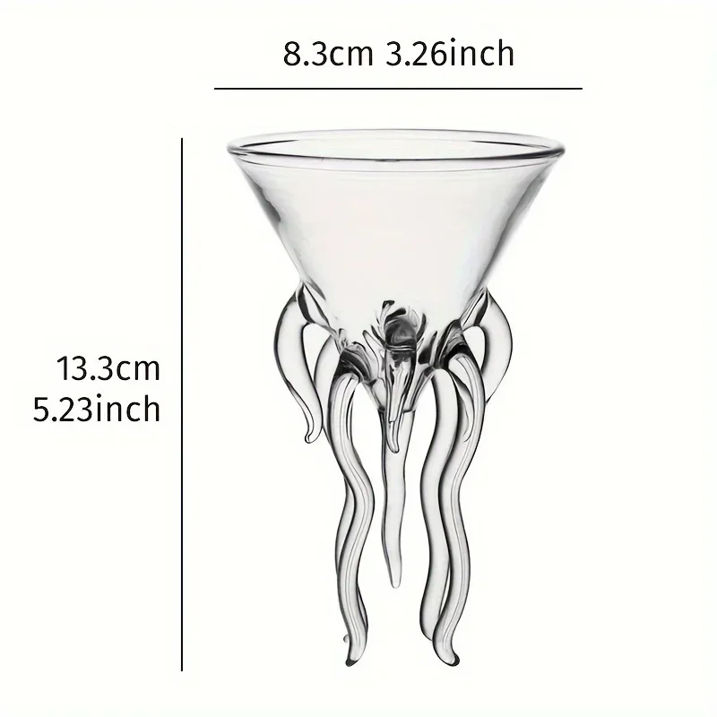 Cocktail glasses, martini glasses, jellyfish, creative cocktail glasses, bar tools, bars, partieswhisky glasses, 120ml, 1 piece.