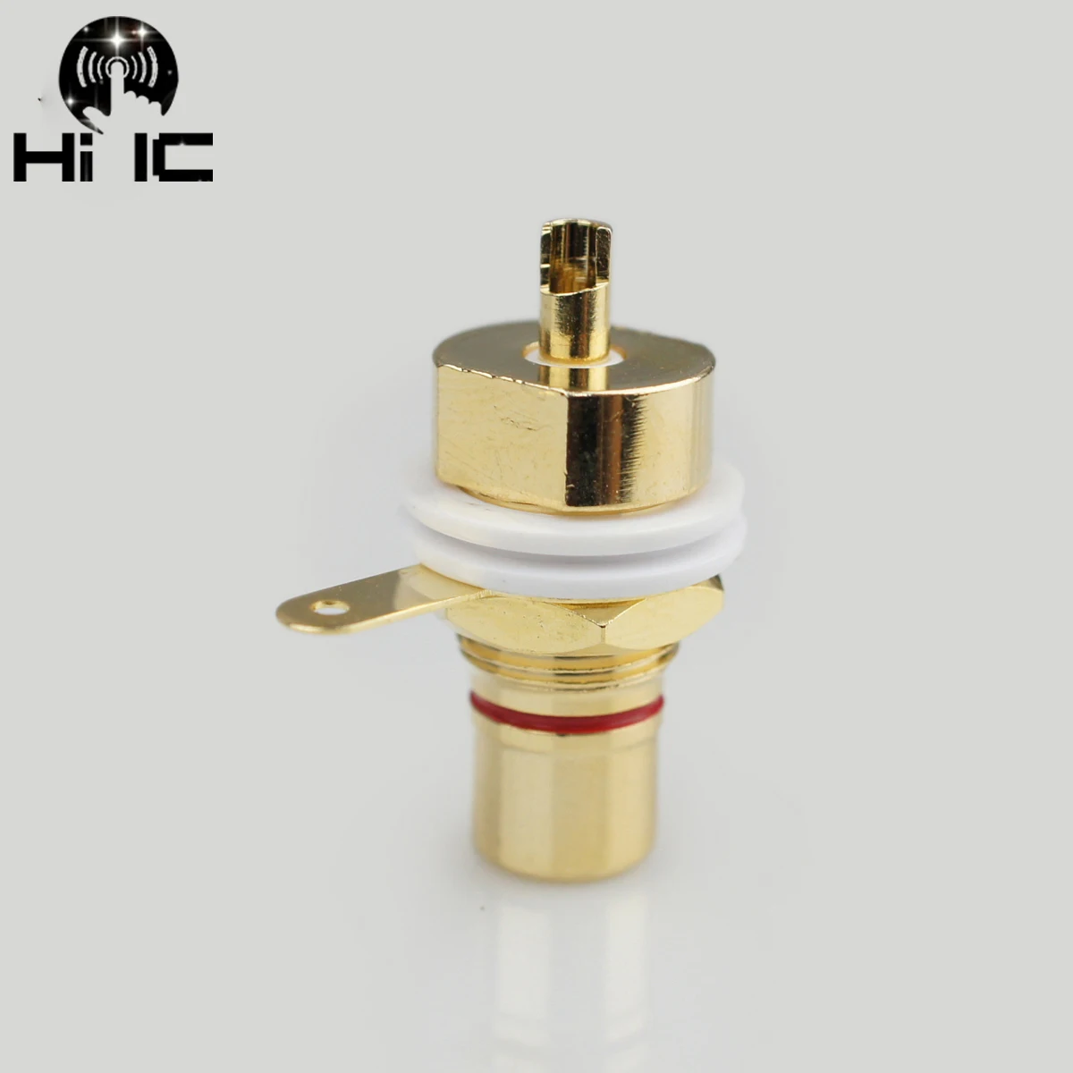 1 par amp de alta fidelidade cobre puro banhado a ouro rca fêmea soquete chassi rca cmc conector fêmea plugue do terminal áudio cobre