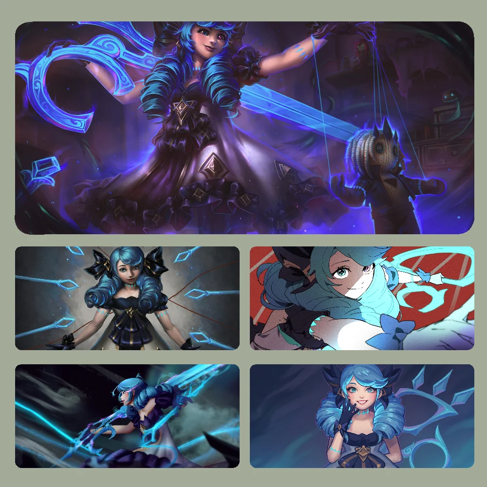 

League Of Legends Gwen Mousepad Large Computer Gaming Accessories MousePads Desk Mats Anti-slip Laptop Soft Mouse Pad