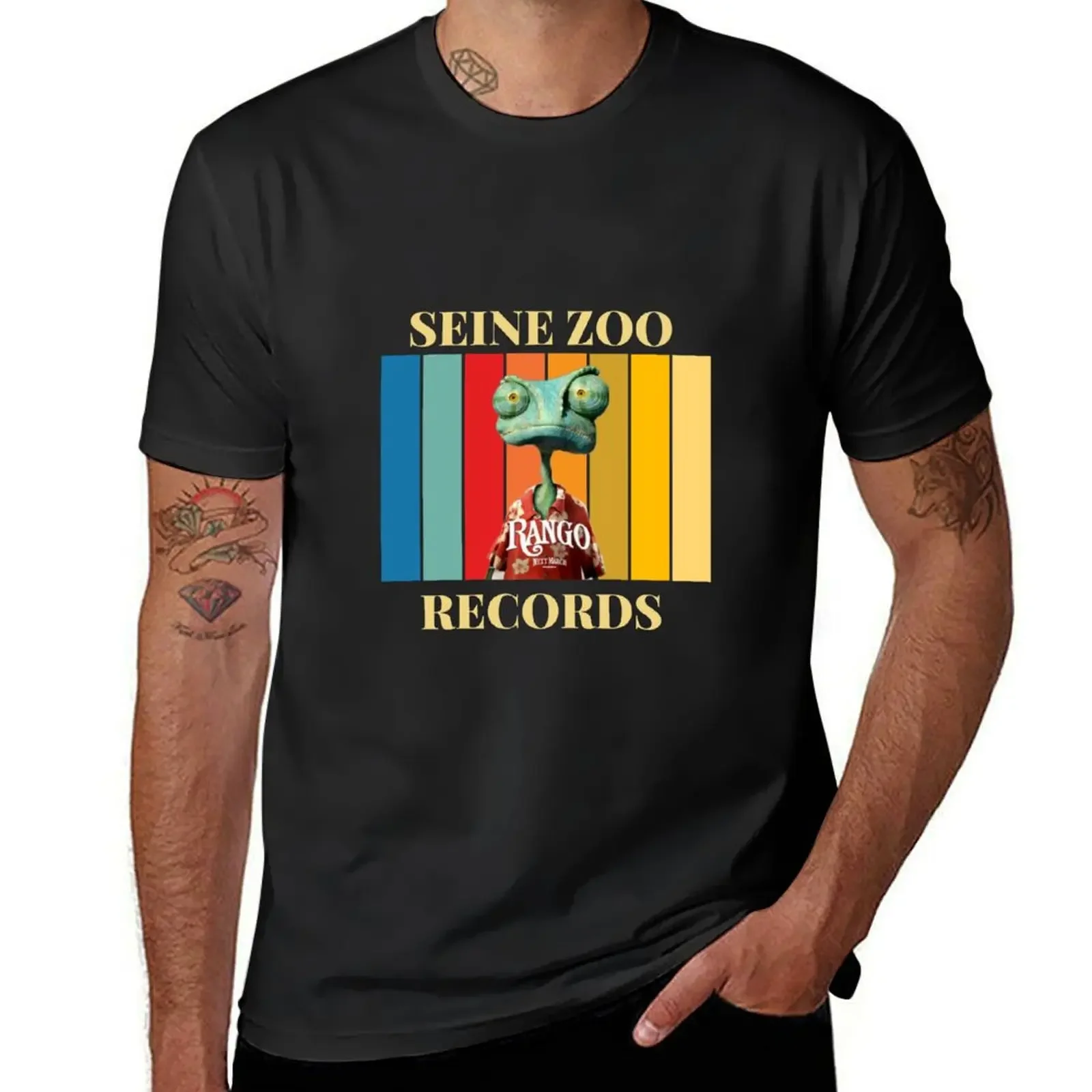 

Seine Zoo Records T-Shirt luxury designer summer clothes shirts graphic tee Men's cotton t-shirt
