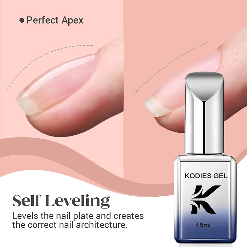 

KODIES GEL Русский самовыравнивающийся гель-лак для ногтей УФ-прозрачный утолщающий усилитель Apex Gel Builder Маникюрные принадлежности для ногтей Салон