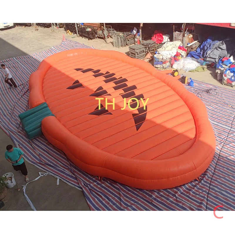 Par expédier à porte, oreiller gonflable de saut d'Halloween pour festival, tapis d'air de citrouille géant en plein air, jeux de sport de saut pour enfants et adultes