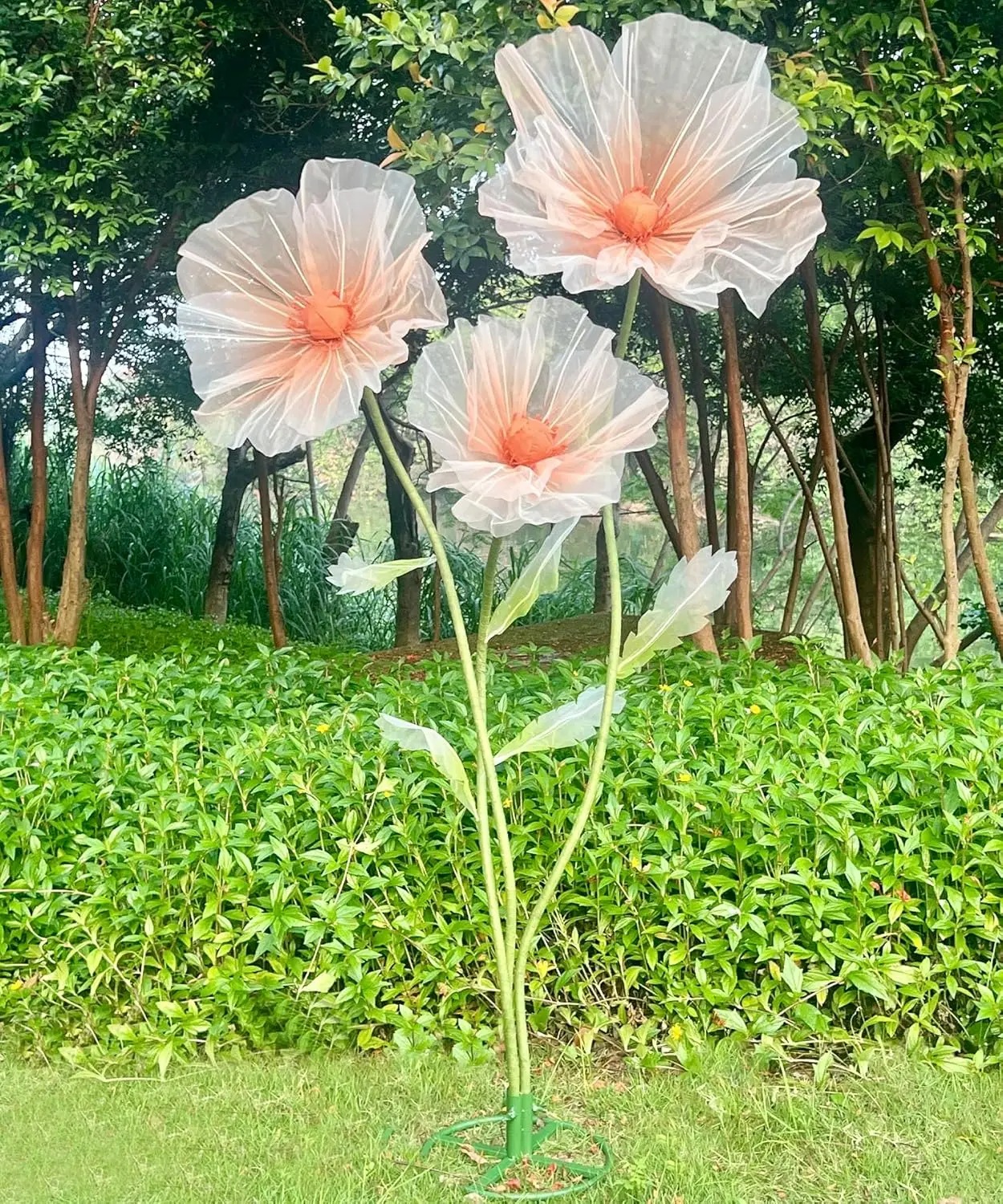 

3 шт. гигантские цветы для украшения, большой цветочный свадебный гигантский цветок из искусственного шелка с подставкой для церемонии дня рождения, вечеринки, мероприятия