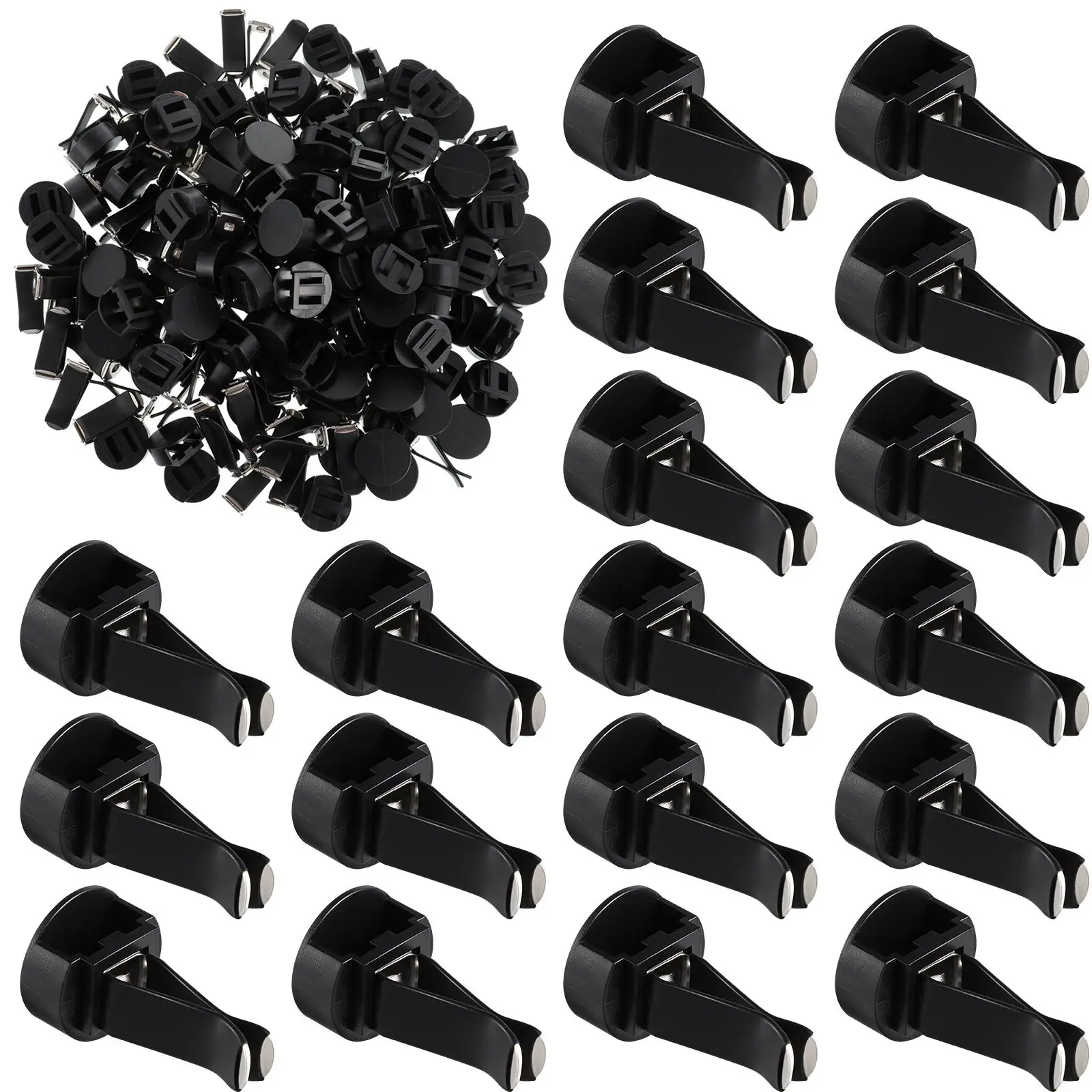 

100pcs Car Vent Clips Air Freshener Metal Accessories Sturdy Easy Install DIY Decorations Black Conditioner Car Perfume Clip