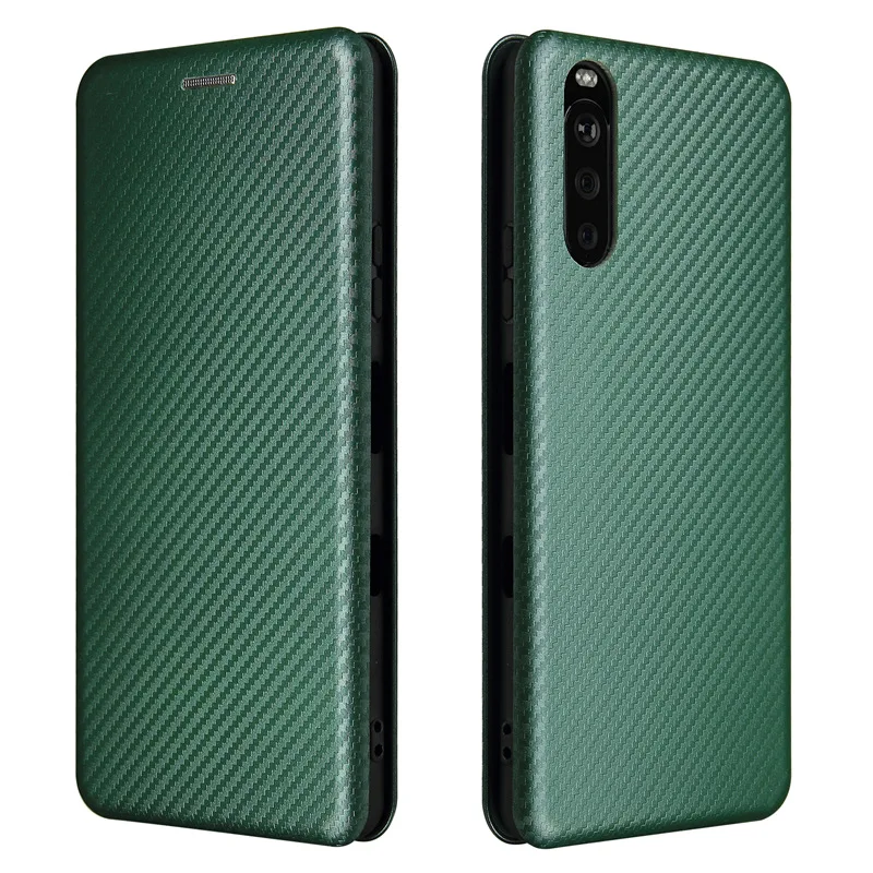 

Fashion Flip Carbon ShockProof Magnetic Leather Cover Xperia 10 III Case For Sony Xperia 10 III Phone Bags