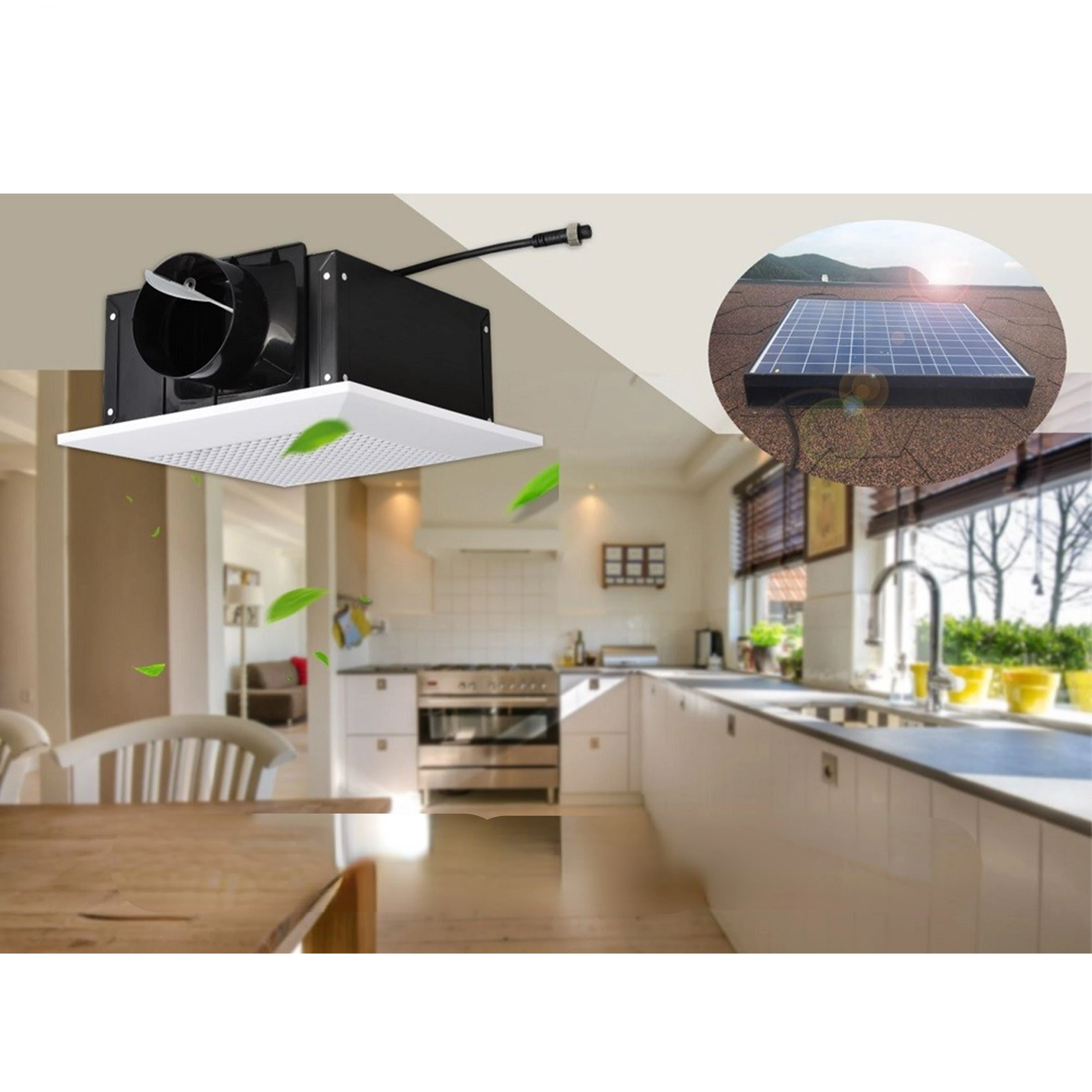 Sunny Solar DC Vent Tools High Quality Kitchen Air Exhaust Ceiling Fan Centrifugal Type 4 inch Air Blower Smoke Ventilation Fan