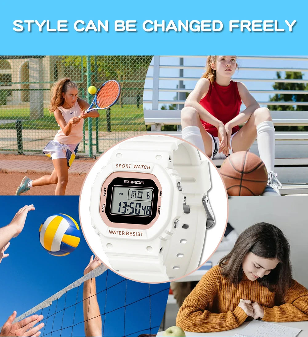 SANDA Jungen Mädchen LED Digitaluhr Kinder Sportuhr für wasserdichte elektronische Uhr Kinder im Freien Casual Geschenkuhr – Detail 16