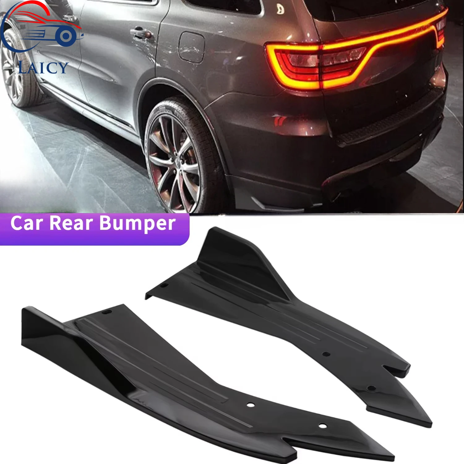 

LAICY For D0dge Durango Car Rear Bumper Spoiler Lip Splitter Diffuser Body Kit Side Skirt Protector Covers Black