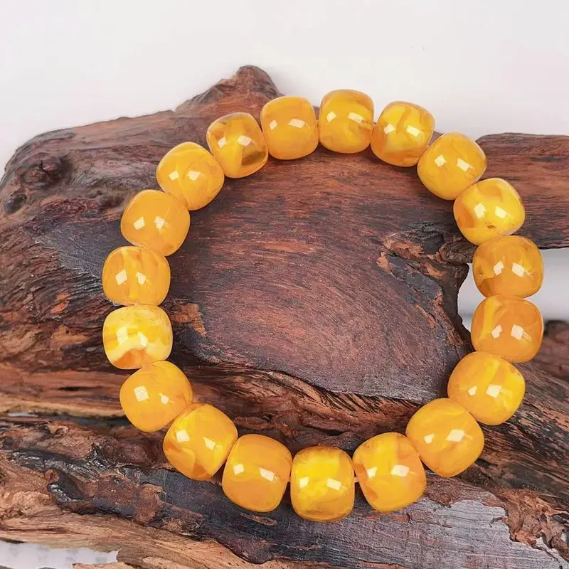 Russian material  porcelain   beads, bone china white -style bracelet old amber chicken