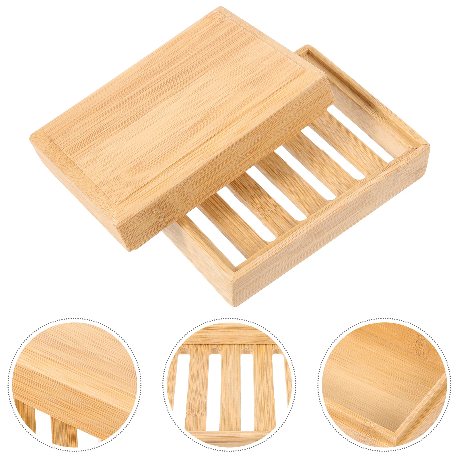 Bamboo Vintage Soap Dish Container Tray for Bathroom Household Rack Bar Holder Sink