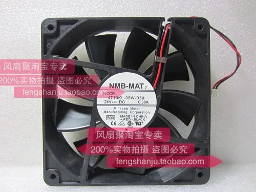 

Free shipping original 4710KL-05W-B50 24V 0.38A 12cm12025 2-wire cooling fan