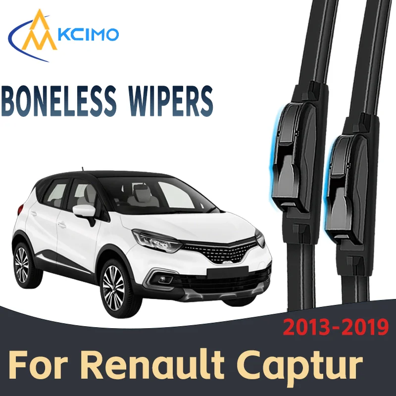 

Original Quality 2pcs for Renault Captur 2013-2019 Wiper Blades Ultimate Silent Efficient Windshield Cleaners OE Standard Rubber