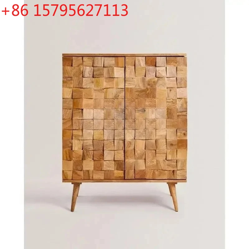 

x11XXNordic solid wood dining side cabinet, log wind decorative entrance cabinet, designer entrance hall cabinet