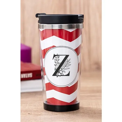 

Gift Shop Z Letter Floral Red Thermos Cup