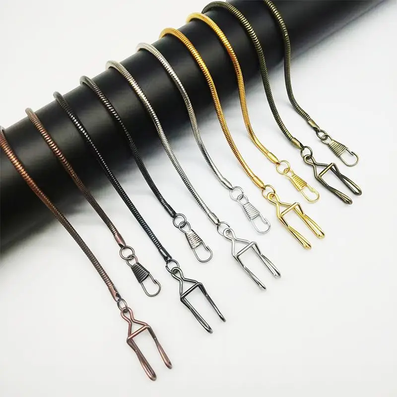 

1PC 37cm Vintage Pocket Watch Chain Bronze Alloy Unisex For Antique Quartz Pocket Watch