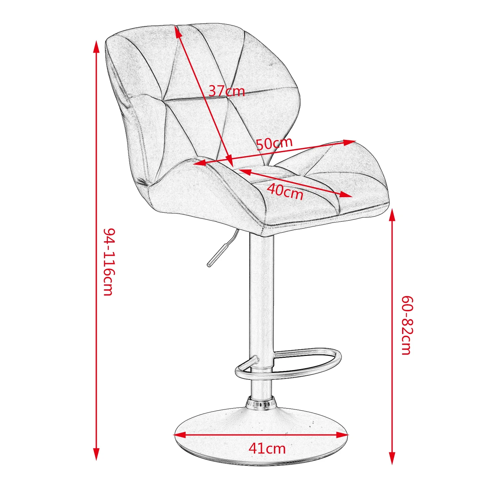 Sillas de Bar de 2 uds., taburetes de Bar giratorios de altura ajustables, elevador de Gas, reposapiés de acero, Base, isla de cocina, taburetes de