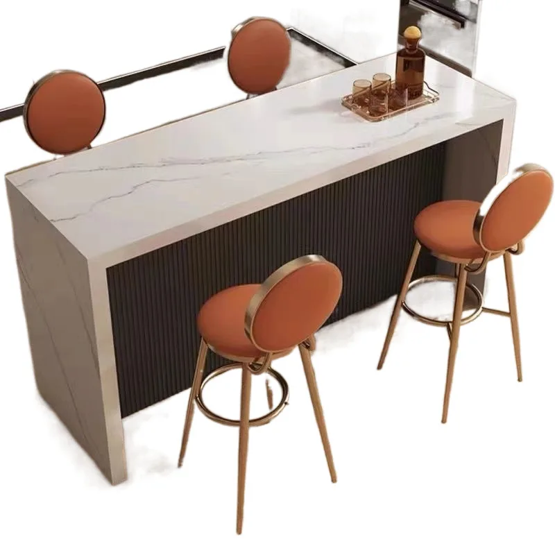

Slate living room household partition marble bar dining table island integrated