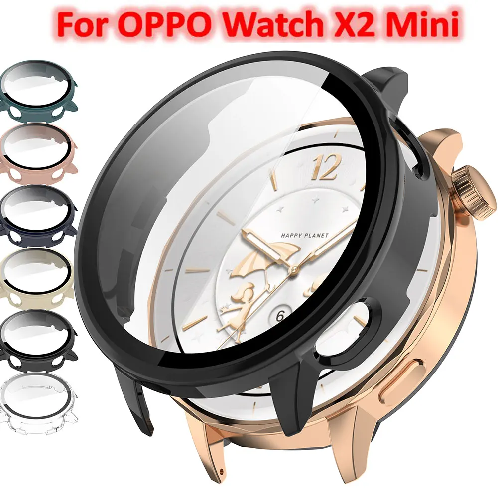 Screen Protector Cases+Tempered Glass For OPPO Watch X2 Mini Anti-Scratch Film Bumper Protective Shell Cover Watch Accessories