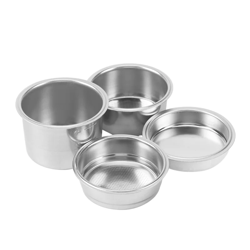 

AS60-2 Set 51Mm Filter Basket 1/2/4 Cup For Espresso Bottomless Portafilter,Compatible With Delonghi,Breville 51Mm