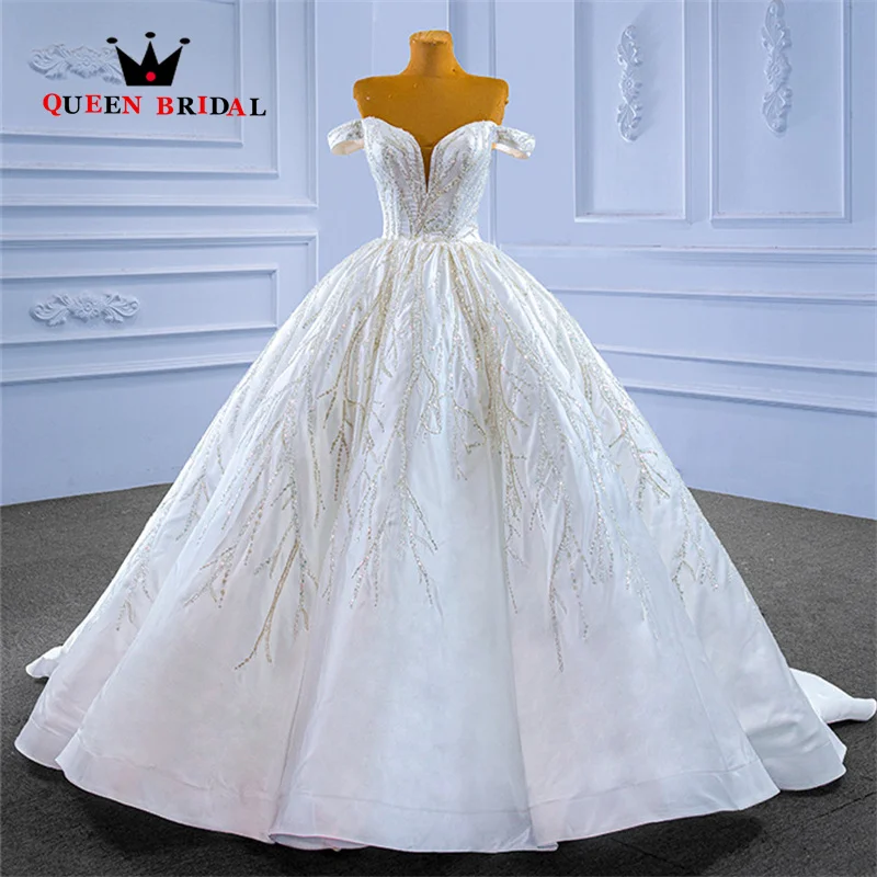 

Elegant Sweetheart Exquisite Wedding Dress Luxury 2023 New Lace Beading Off The Shoulder Robe De Mariée Bride Gowns Custom ZX63