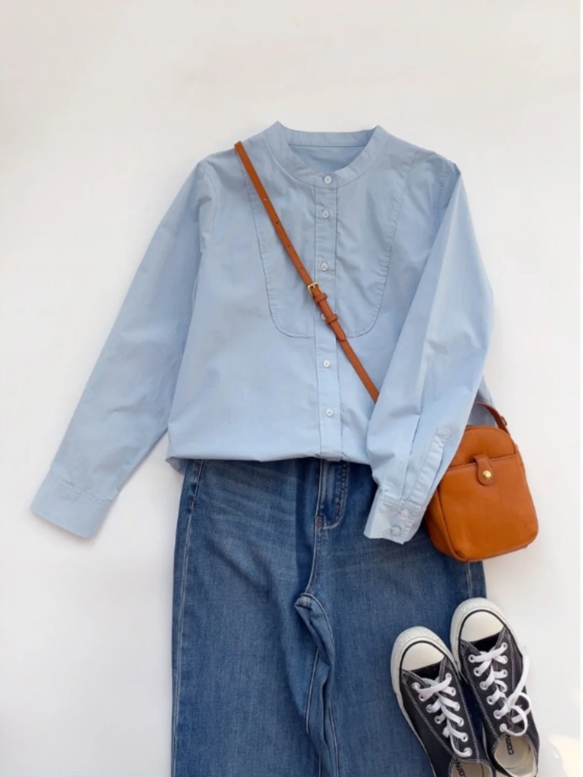 

Синий Длинный Свек Повседневная женская весенне-осенняя винтажная многослойная внутренняя одежда Hong Sle Модный топ из хлопка 00%