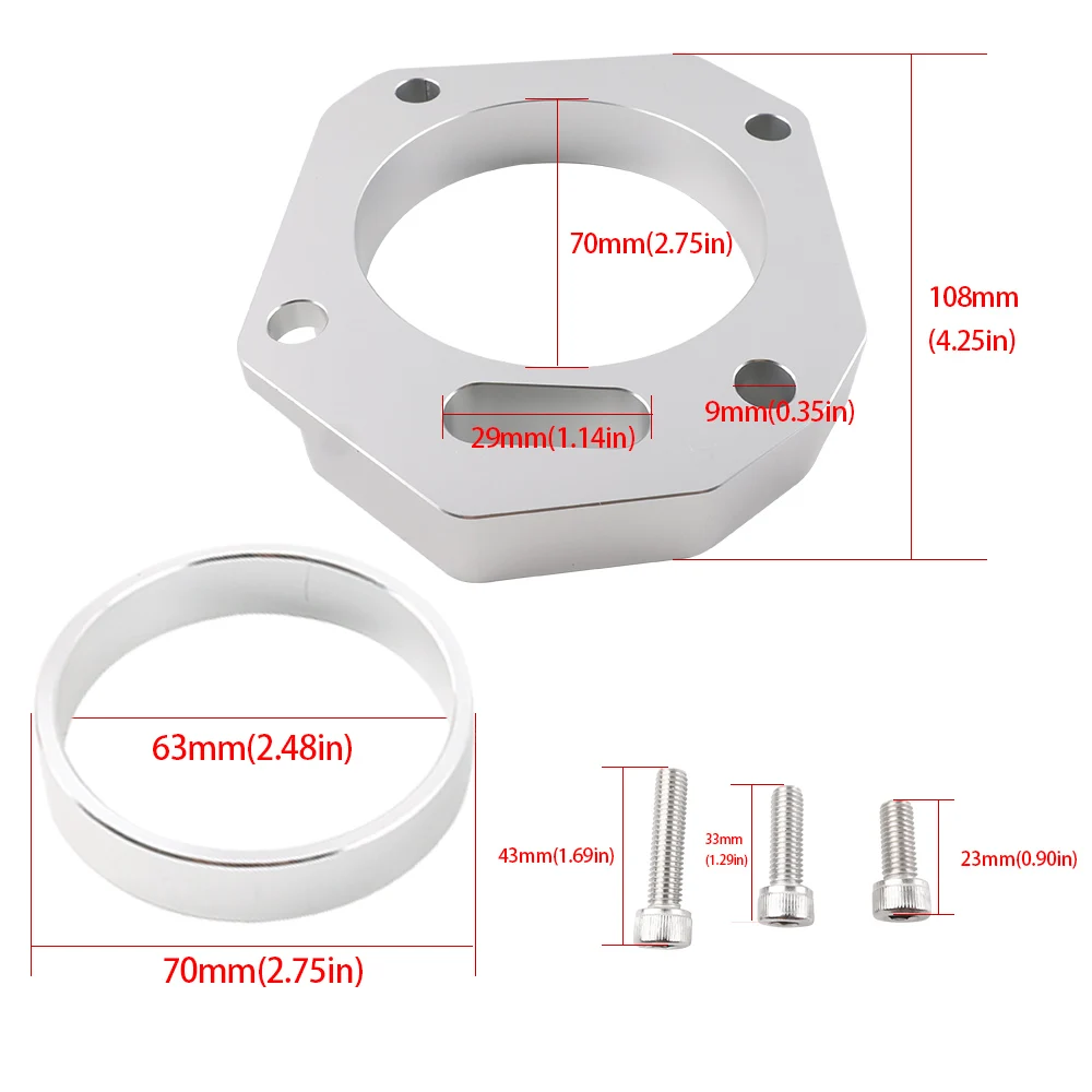 Car Replacement Part Dual Throttle Body Kit Adapter Aluminum For RBC RRC K20 K24 K20Z1 K20A1 K20A2 K24A K20A3 Engine