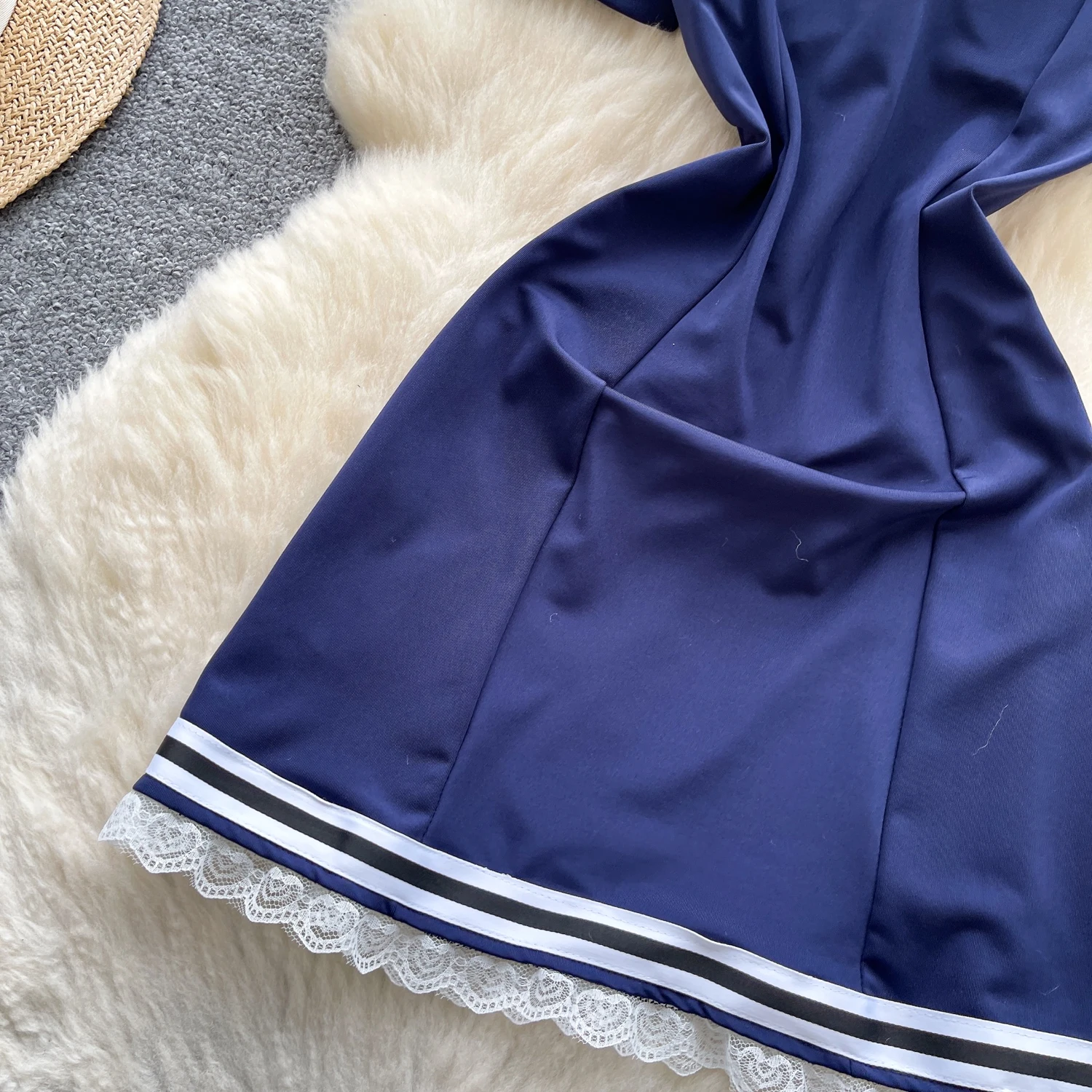 Chic vintage slash neck halter slim Elegante fata moda coreana Boho Sundress abbigliamento donna