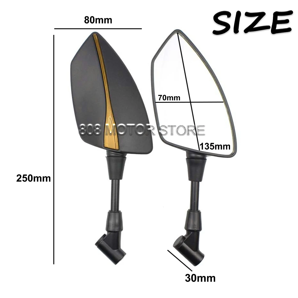 For Voge DS800X Rally Universal CNC Aluminum Tomahawk Rearview Mirrors 8mm 10mm Motorcycle Side Mirrors