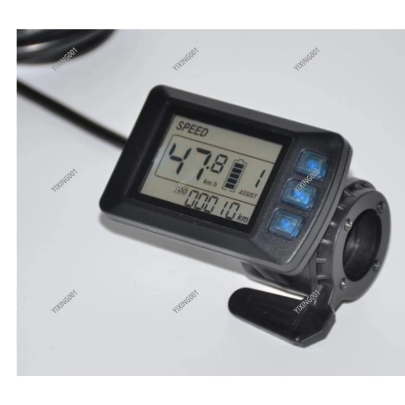 Ebike Handlebar LCD Display Thumb Throttle Integrated Meter Speed Control Panel for Electric Bicycle