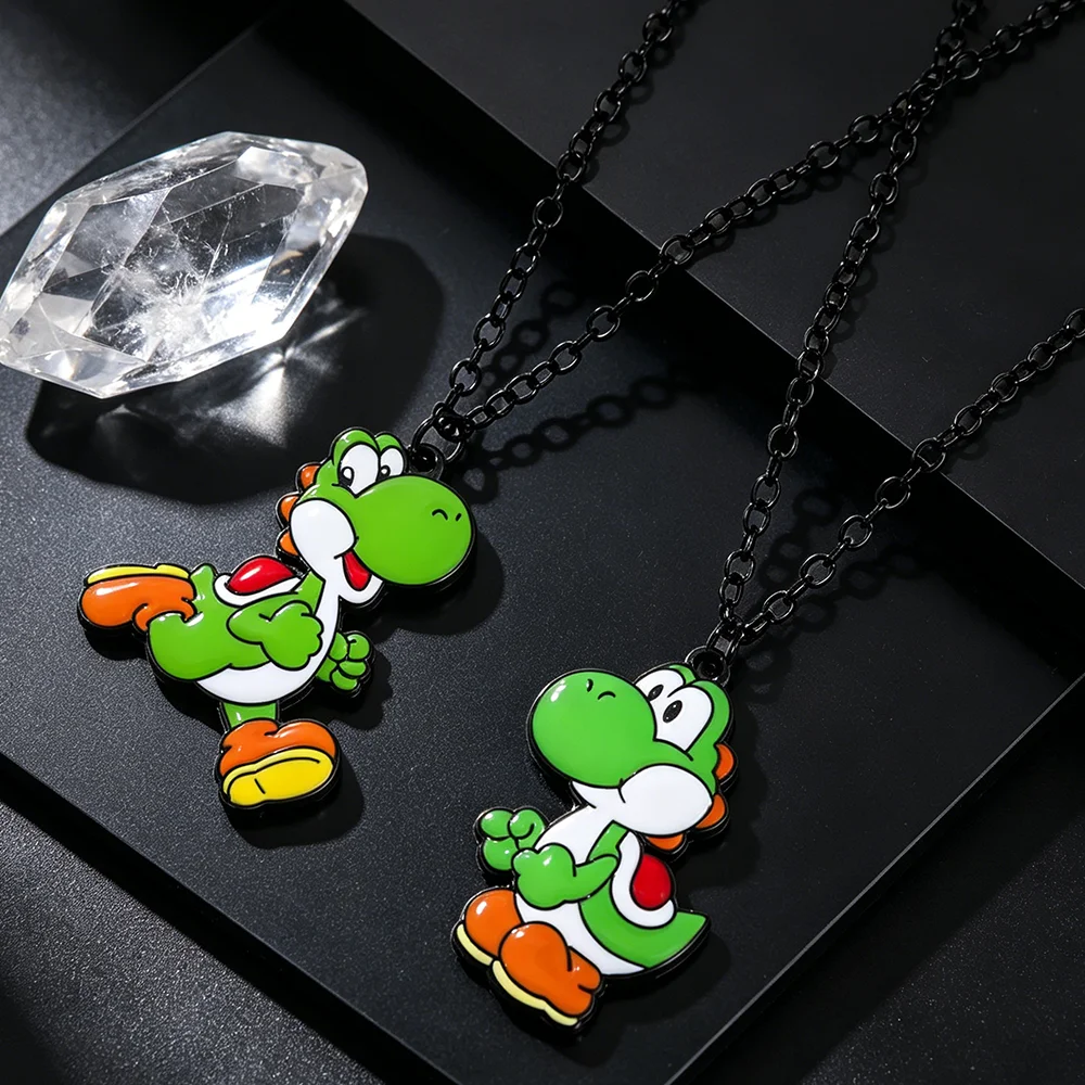 Yoshi Dinosaur Enamel Necklace Cartoon Lovely Animal Character Pendant Fashion Trend Jewelry Gift for Friends view 6