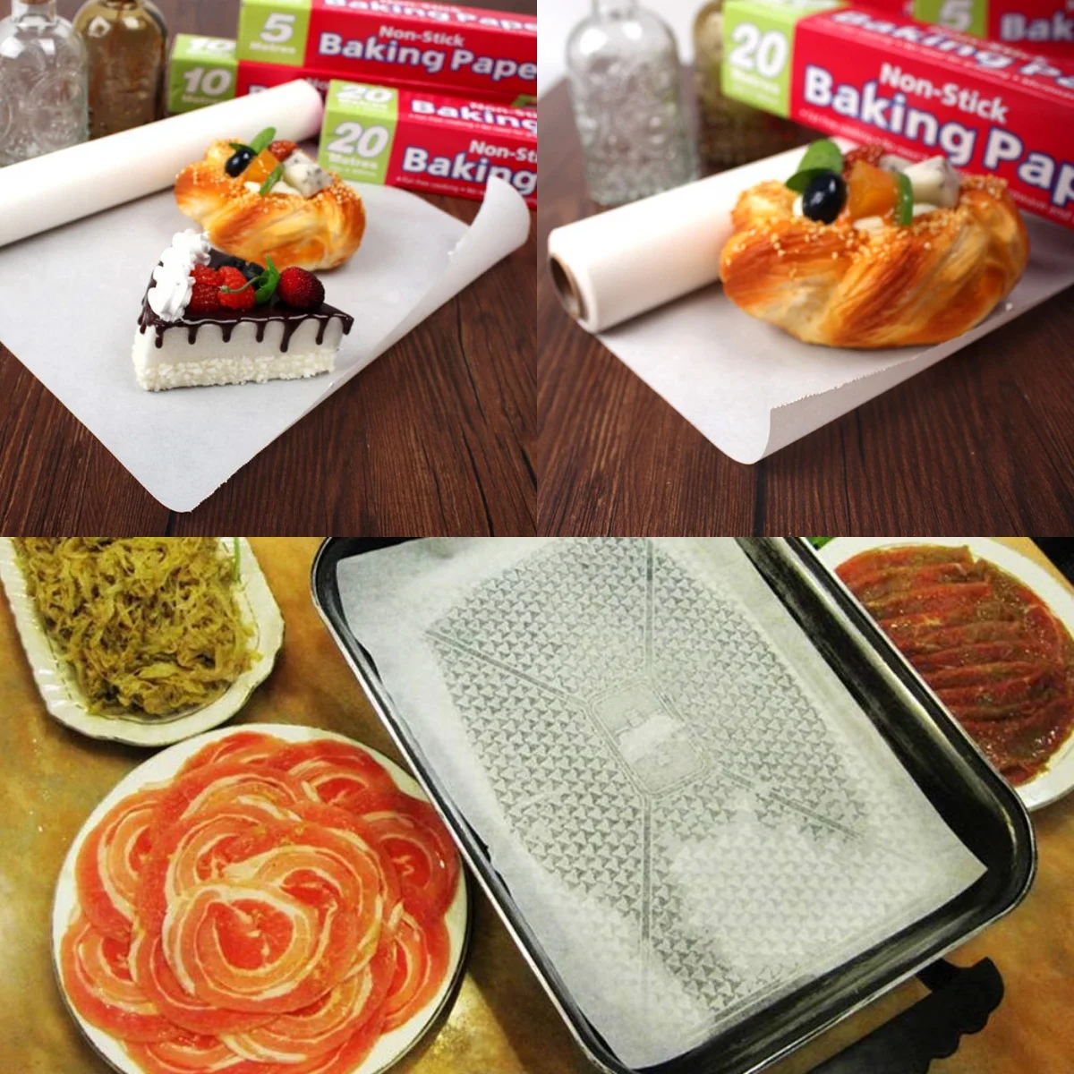 5/10/20M Silicone Absorb Oil Paper Air Fryer Oven Liners Non-stick Heat Resistant Baking Sheets for Kitchen Bakery BBQ Party