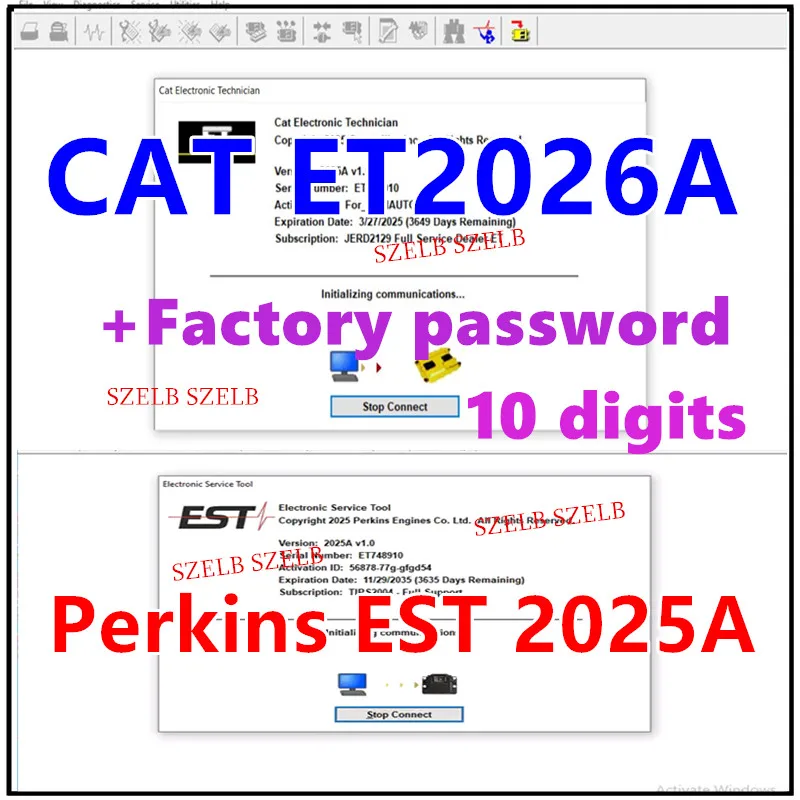 最新の2026年版-レッドキャットet-2026a-2025a用-10桁工場出荷時パスワードジェネレーター-perkins-est-2025a-無料リモートインストール、1個
