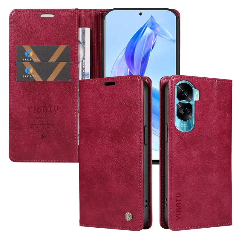 Wallet Magnetic Flip Leather Case For Huawei Honor 90 Lite Honor90 Pro 70 50 Lite 5G Honor50 Coque Shockproof Phone Stand Cover