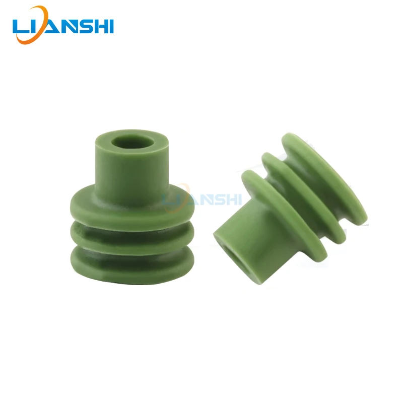

15324982 Connector waterproof hollow plug rubber plug green hole silicone waterproof plug