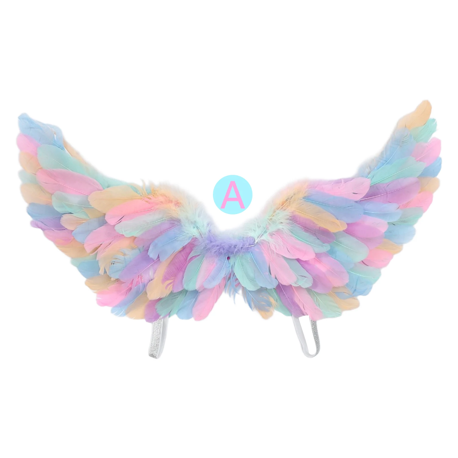 Moda colorida pena asas de anjo para crianças adultos masquerade halloween cosplay festa bandana estrela vara traje acessório