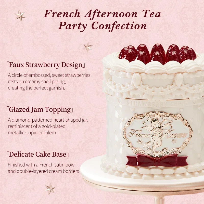 

Flower Knows Strawberry Cupid Collection Cake Lip Cream 5ml Velvet Lip Tint - High Pigment Color Longwear Matte Lipstick